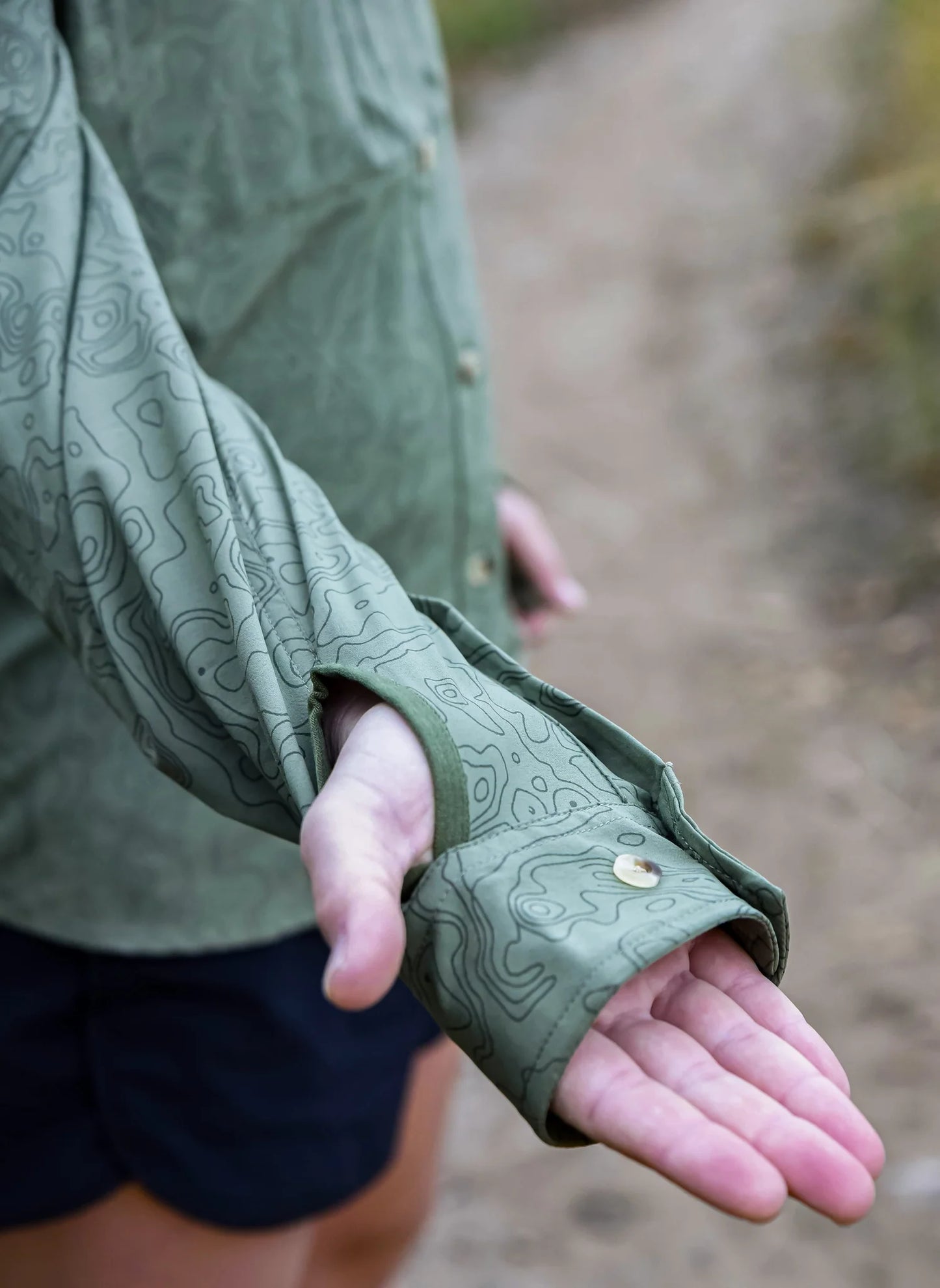 Jolly Gear - Triple Crown Button Down Long Sleeve - Green Topo