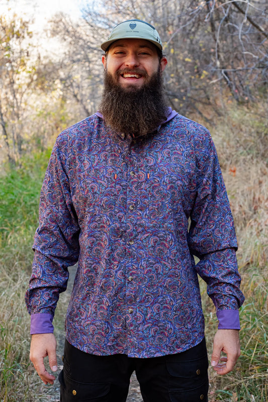 Jolly Gear - Triple Crown Button Down Long Sleeve - Purple Turkey Trail