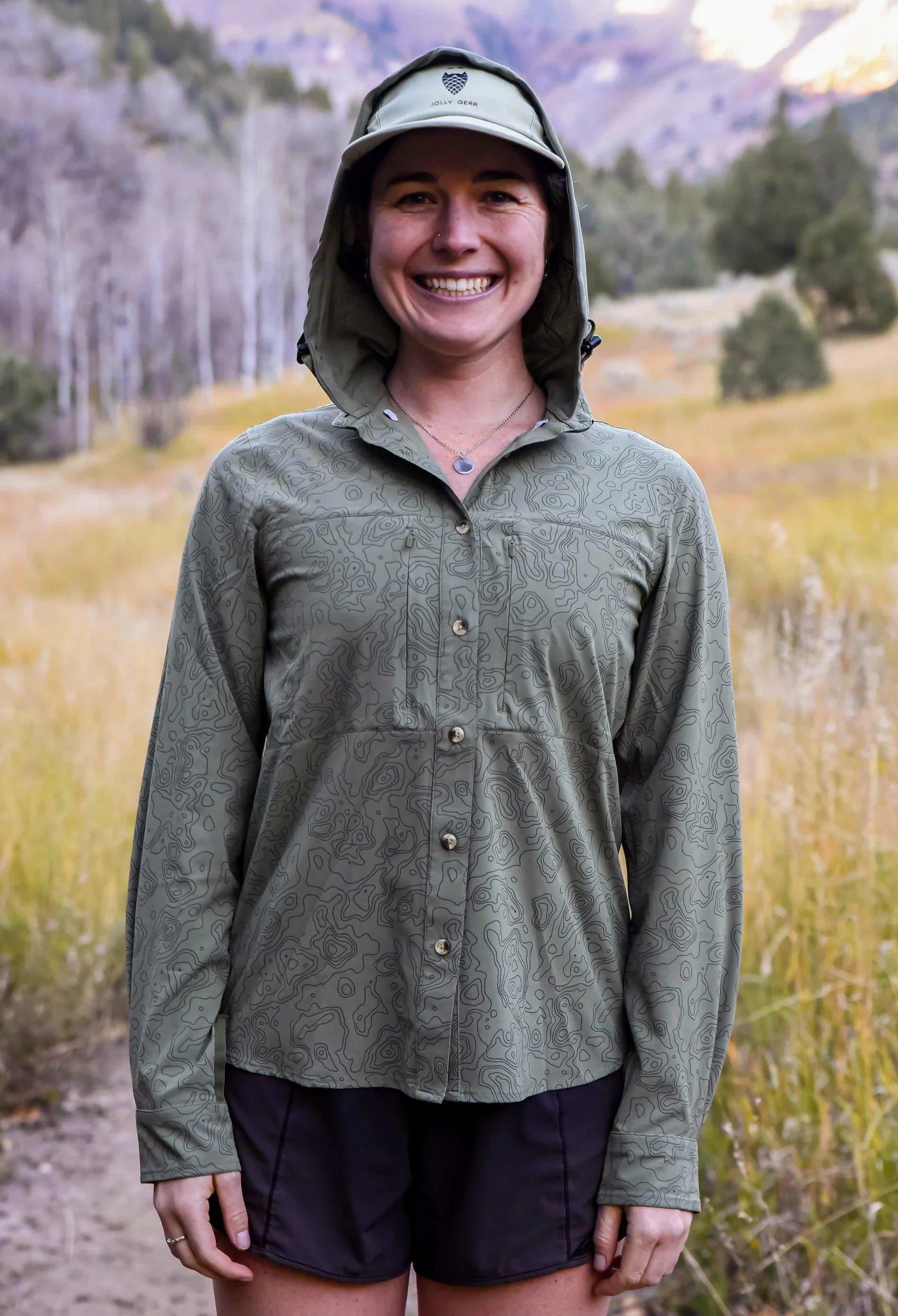 Jolly Gear - Triple Crown Button Down Long Sleeve - Green Topo