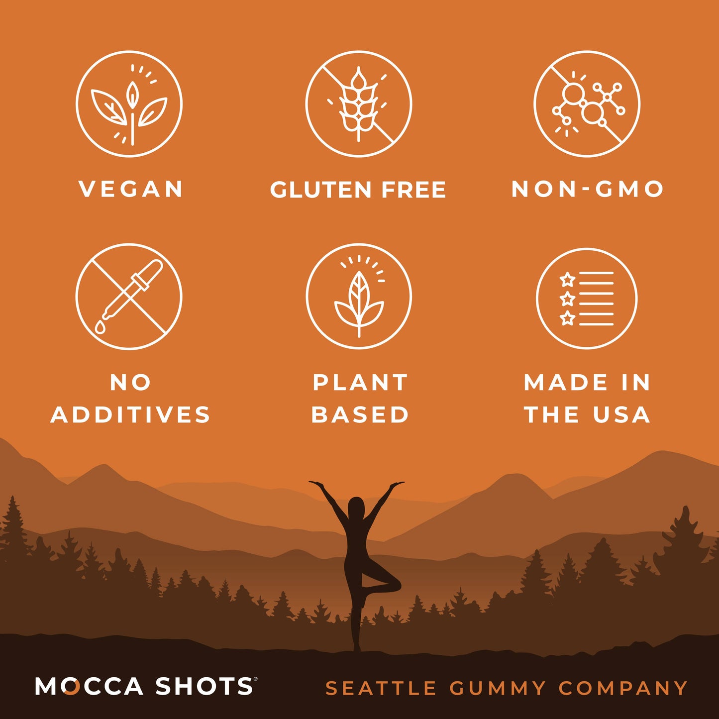 Seattle Gummy Company - Mocca Shots Salted Caramel Chocolate Caffeine Gummy