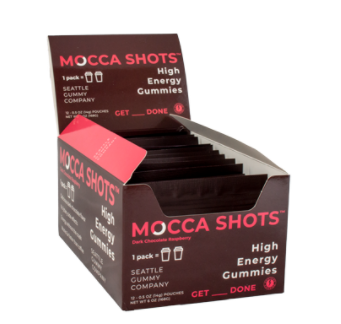 Seattle Gummy Company - Mocca Shots Chocolate Raspberry Caffeine Gummy