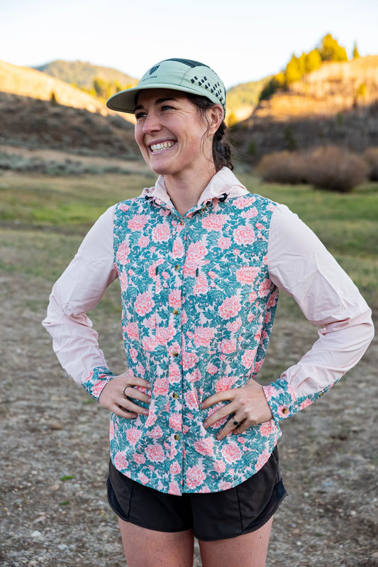Jolly Gear - Triple Crown Button Down Long Sleeve - Pink Peony