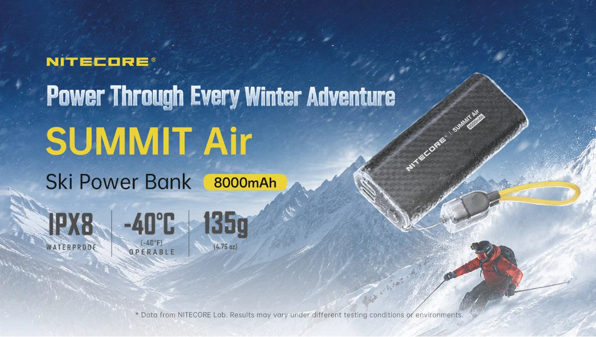Nitecore - Summit Air 8,000mAh Extreme Cold-Resistant Ultralight Power Bank