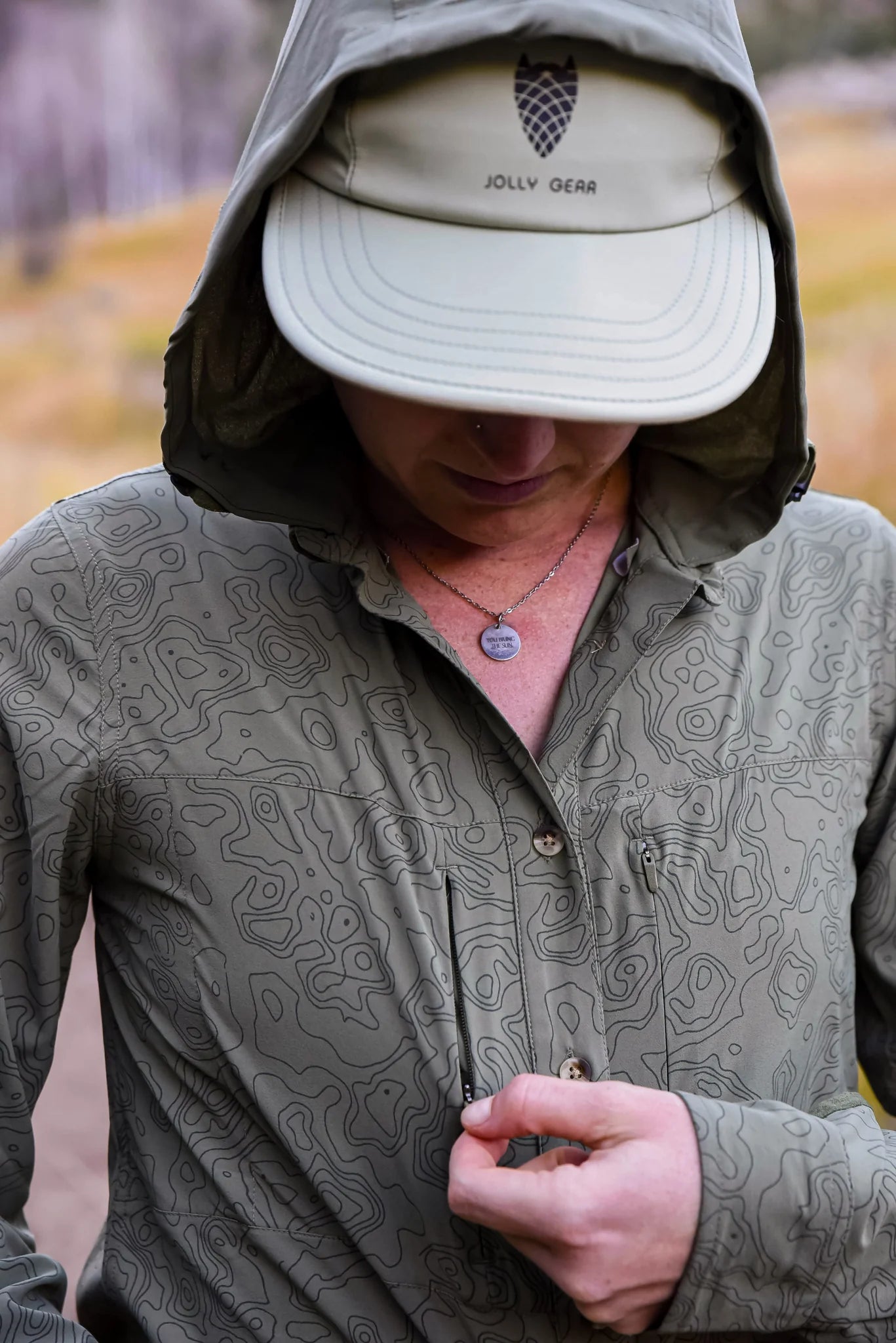 Jolly Gear - Triple Crown Button Down Long Sleeve - Green Topo