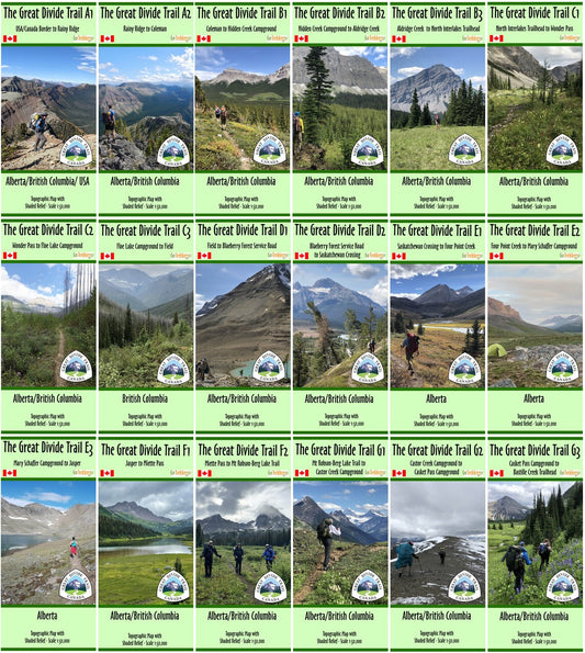 GoTrekkers - Great Divide Trail Official Map (Full Set)