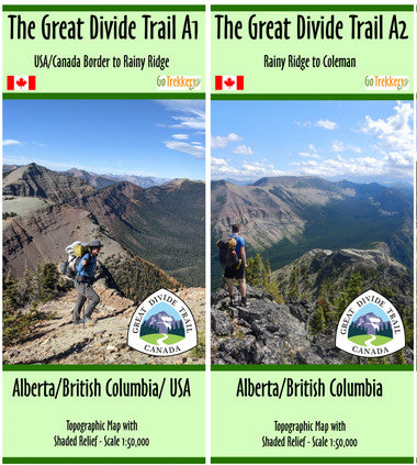 GoTrekkers - Great Divide Trail Official Map (Sections)