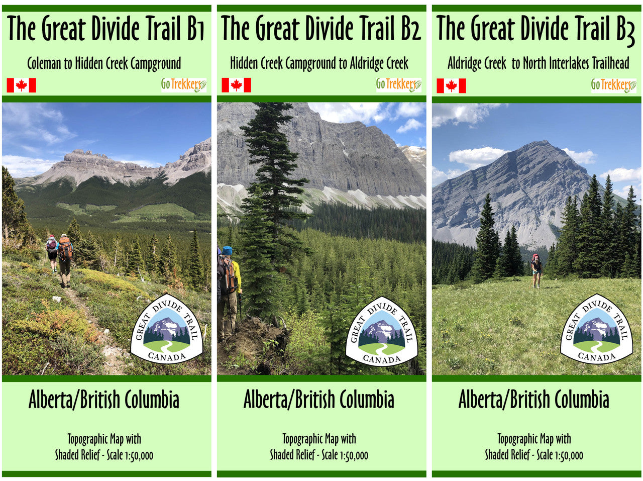 GoTrekkers - Great Divide Trail Official Map (Full Set)