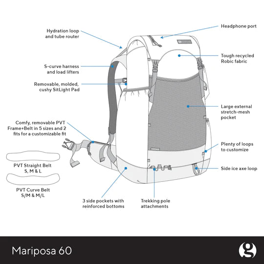 Gossamer - Mariposa 60L Backpack (2024)