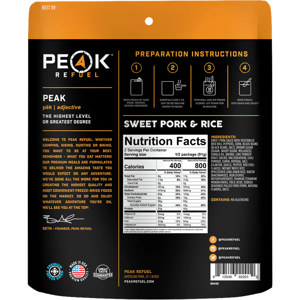 Peak Refuel  - Sweet Pork & Rice