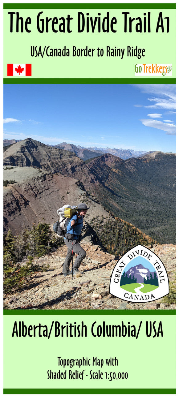 GoTrekkers - Great Divide Trail Official Map (Singles)
