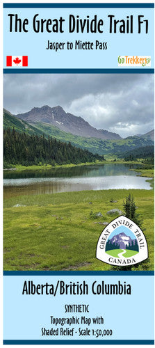 GoTrekkers - Great Divide Trail Official Map (Singles)