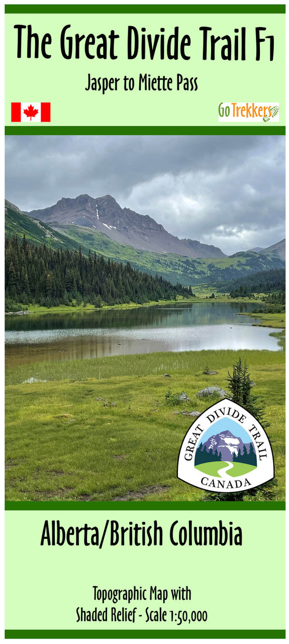 GoTrekkers - Great Divide Trail Official Map (Singles)