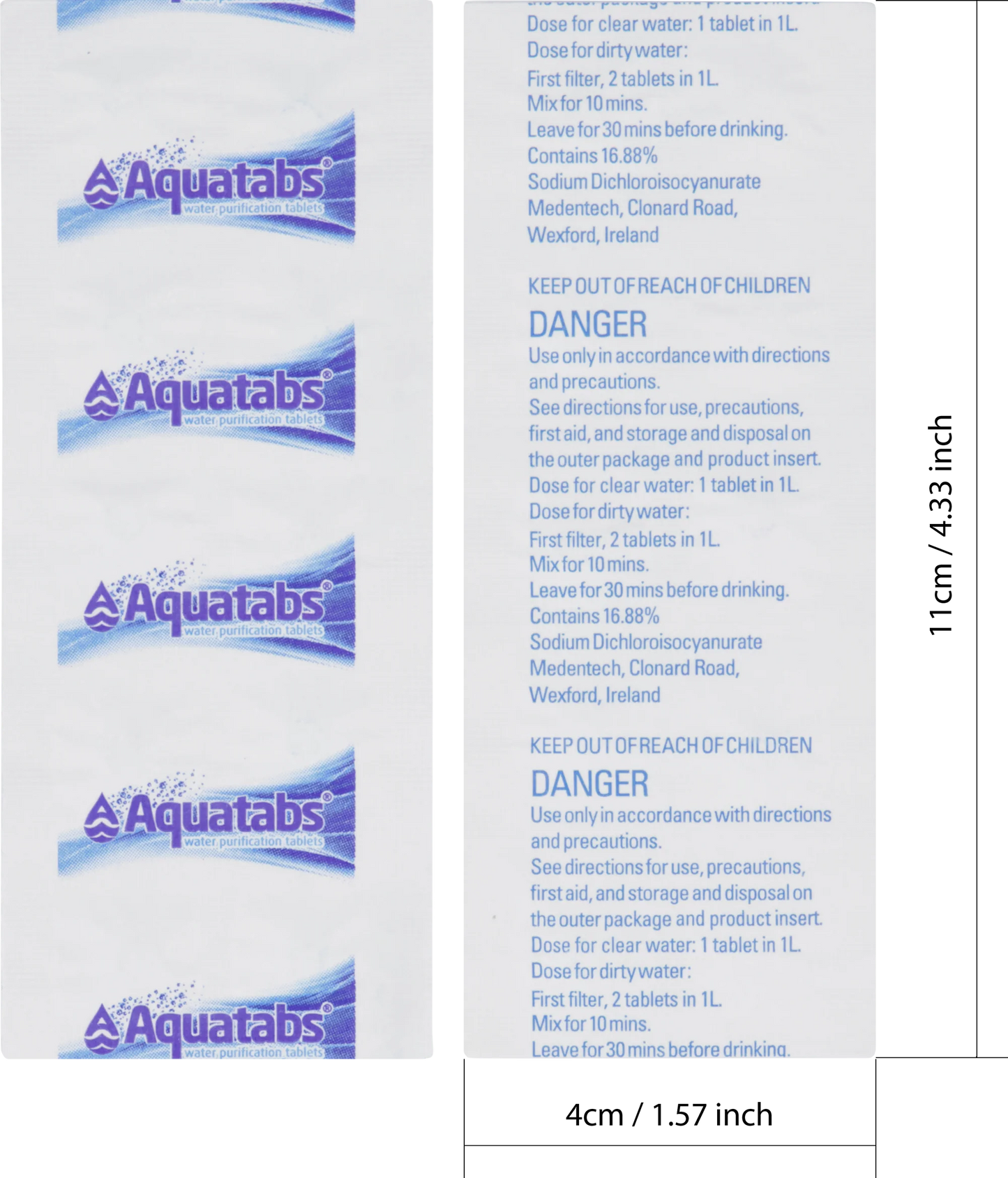 Aquatabs - Water Purification Tablets 49 mg (50 pack)