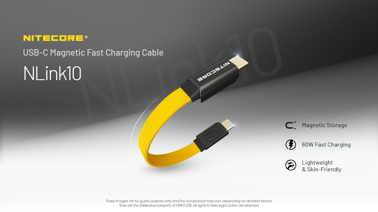 Nitecore NLink10 USB-C Ultralight Magnetic Fast Charging Cable