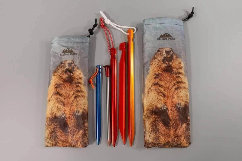 Hilltop Packs - Ultralight Tent Stake Bags, Printed
