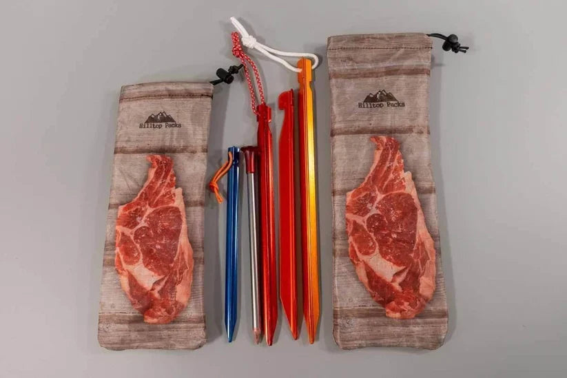 Hilltop Packs - Ultralight Tent Stake Bags, Printed