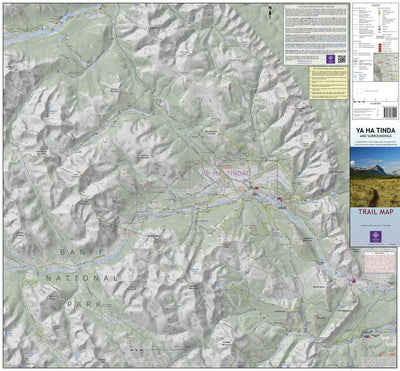 Yaha Maps - Ya Ha Tinda & Surroundings Trail Map
