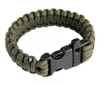 Geartrade - Paracord Backpacking Survival Bracelets Bracelet with Whistle on Clip