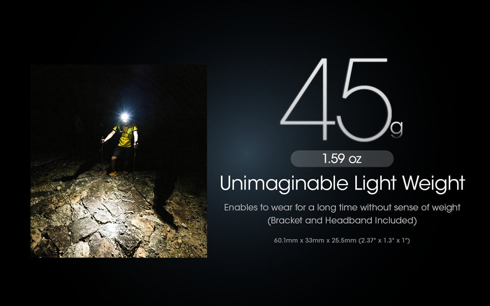 Nitecore - NU25 UL 400 Lumens Ultralight Rechargeable Headlamp