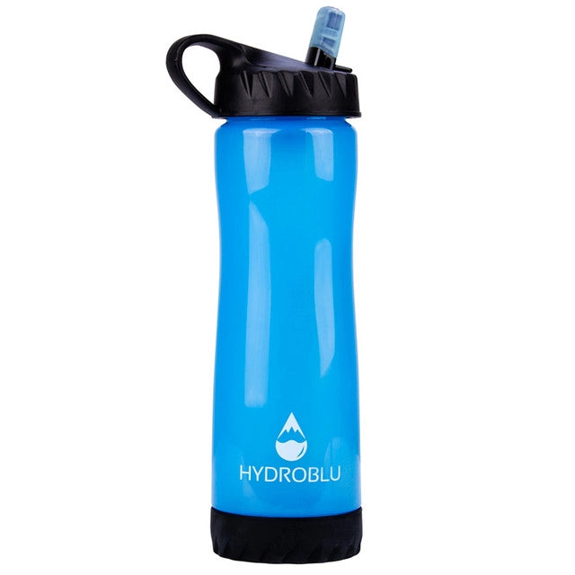 HydroBlu - Clear Flow Squeeze Water Bottle/Filter Combo