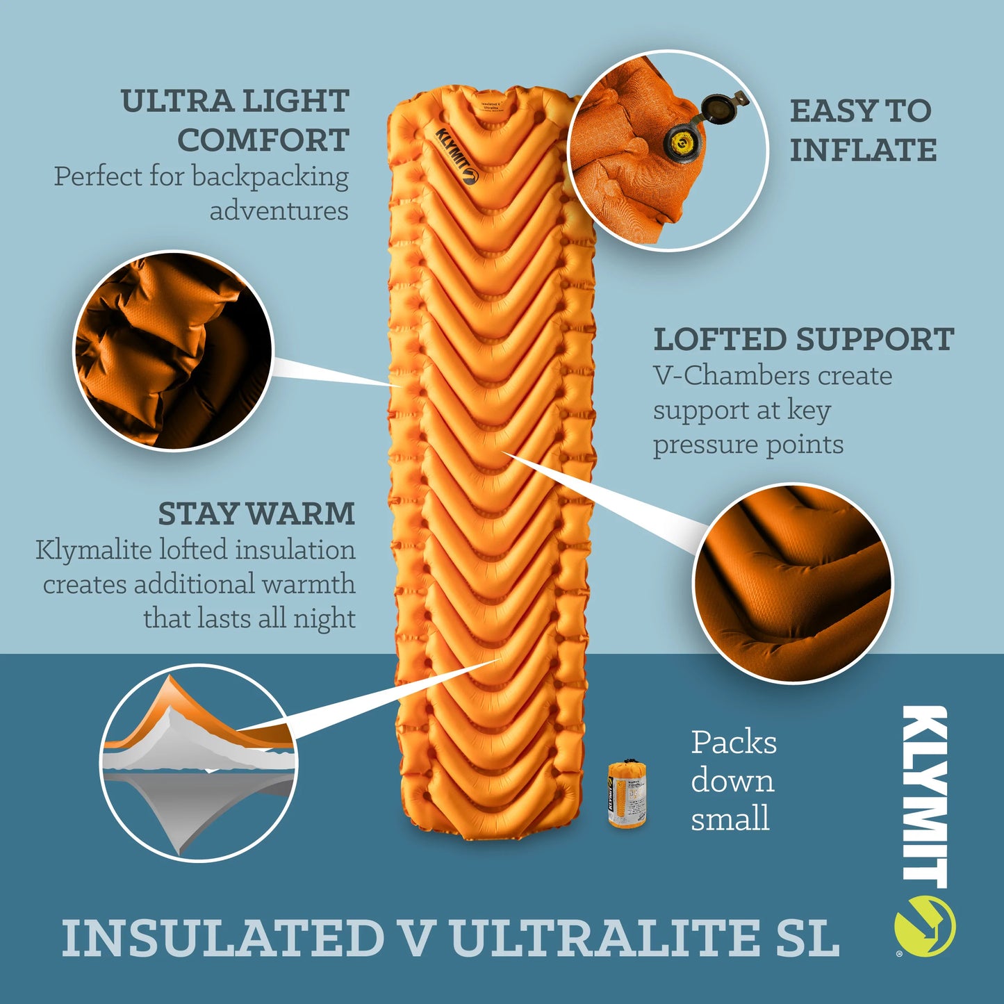 Klymit - Insulated V Ultralight SL Sleeping Pad