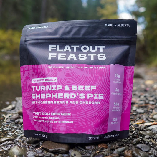 Flat Out Feasts - Freeze-Dried Turnip & Beef Shepherd's Pie: with Green Beans & Cheddar