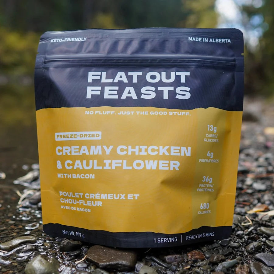 Flat Out Feasts - Freeze-Dried Creamy Chicken & Cauliflower: with Bacon