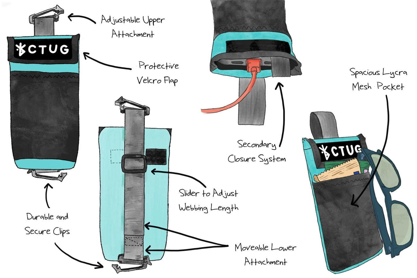 Chicken Tramper - Shoulder Strap Phone Pocket